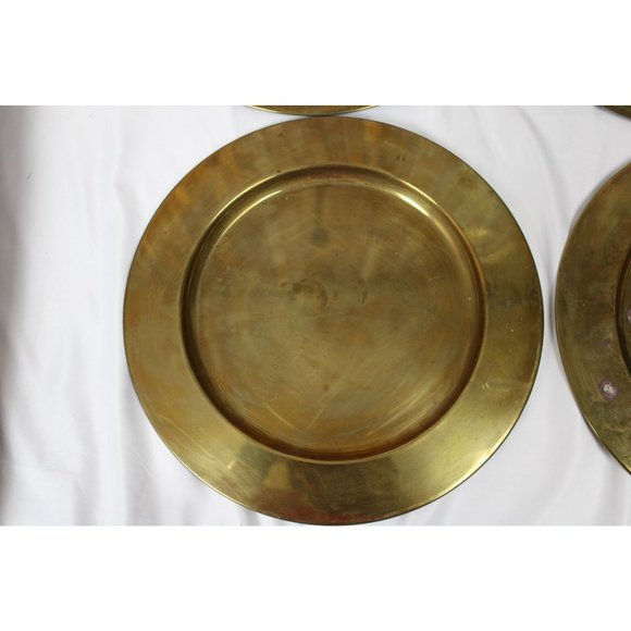 (4) Denmark Brass Chargers - Picture 8 of 16